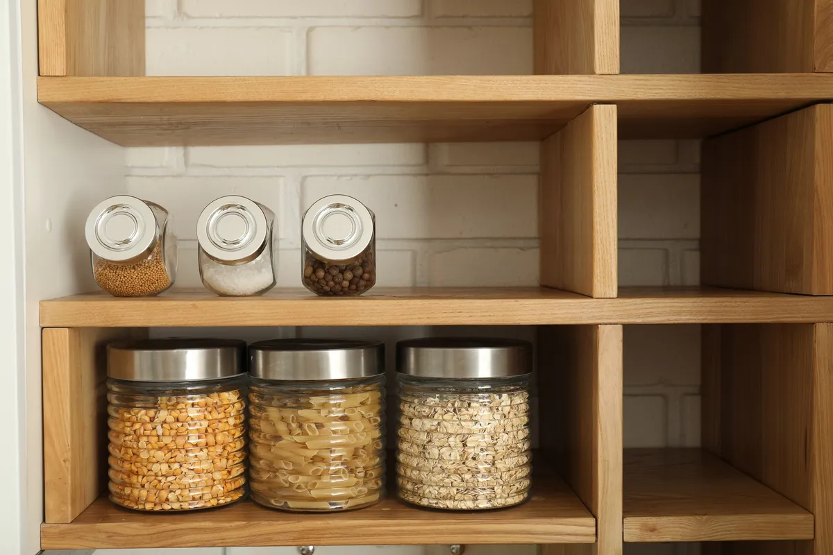 two-tier lazy susan turntable inside corner kitchen cabinet